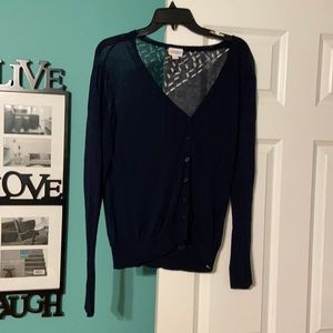 Sheer navy sweater, size S